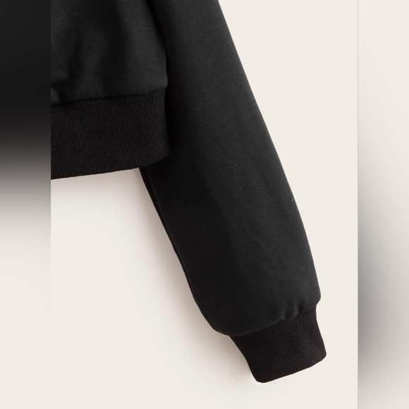 FLOEMS RHINESTONE SKELTON HEART CROP ZIPPER HOODIE NWT - Picture 5 of 6